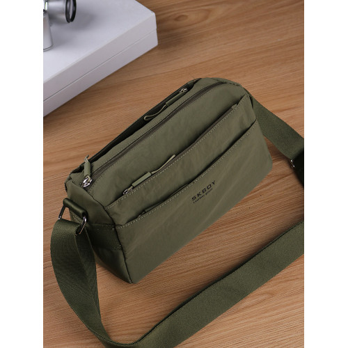 男士斜後後背包休閒牛津布小包2025新款大容量單肩包男款高級感可攜式包