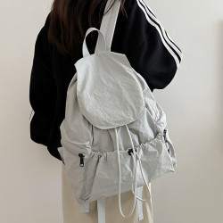 韓版慵懶風小後後背包女輕便戶外旅遊雙肩包小巧女款大學生上課小書包