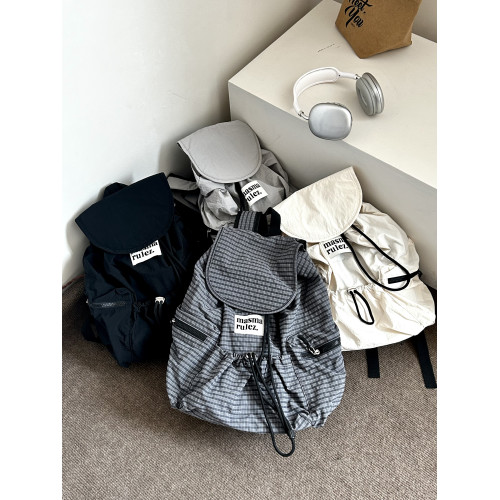 韓版MASMARULEZ大容量雙肩包女學生上課通勤後後背包休閒百搭旅行書包