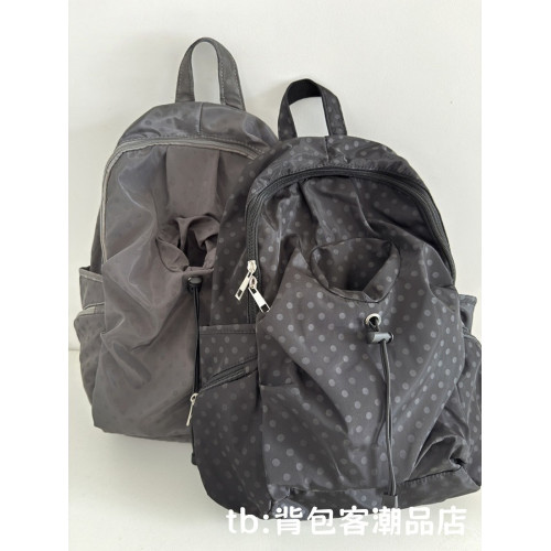 韓系小衆波點書包女休閒學院風後後背包男高中學生輕便旅遊雙肩包ins