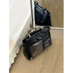 錢一波痛包｜黑色日系20cm娃包紥穀子追星大容量演唱會單肩雙肩包