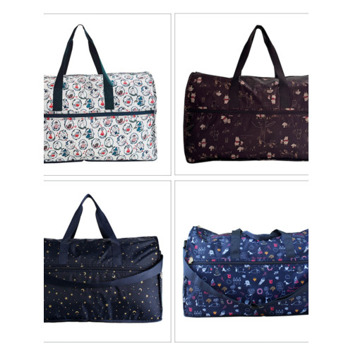 日系折曡旅行袋行李包待産出差手提斜背住校男女套拉桿防水大容量