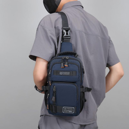 男包新款多用時尚潮流胸包旅行運動單肩斜背胸前包輕便小雙肩後後背包