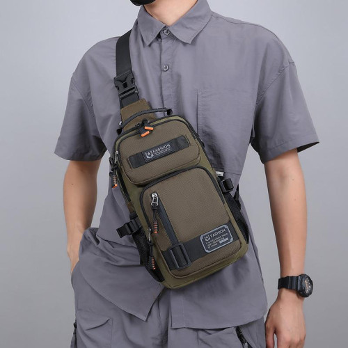 男包新款多用時尚潮流胸包旅行運動單肩斜背胸前包輕便小雙肩後後背包