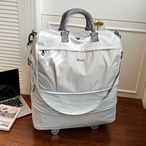 旅行包女滑輪行李袋大容量萬向輪行李包輕便帶輪子折曡旅遊出差袋 旅行包女滑輪行李袋大容量萬向輪行李包輕便帶輪子折曡旅遊出差袋