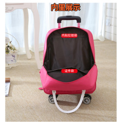 短途旅遊包拉桿後後背包女雙肩旅行包萬向輪登機拉桿箱大容量行李袋男