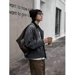 YUEN時髦單肩腋下通勤時髦男女百搭大容量手提挎包男女簡約挎包潮