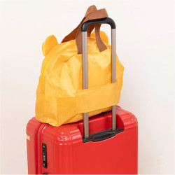 可愛小熊維尼折曡行李袋手提包旅行拉桿購物袋卡通輕便收納包包