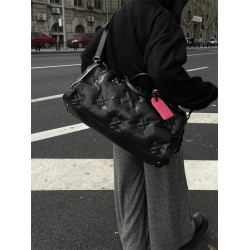 雲朵羽絨旅行包2026新款登機行李手提包軟皮健身包充棉慵懶枕頭包