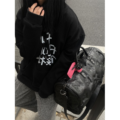 雲朵羽絨旅行包2026新款登機行李手提包軟皮健身包充棉慵懶枕頭包