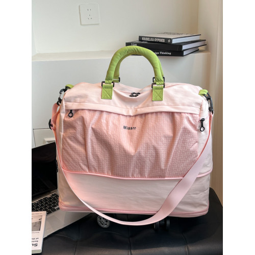 輕便牛津布旅行包大容量出門套拉桿包健身乾濕分離可擴展行李袋女