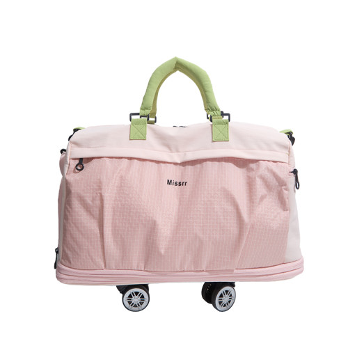 輕便牛津布旅行包大容量出門套拉桿包健身乾濕分離可擴展行李袋女