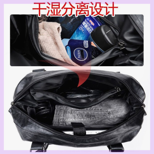 手提包男士旅行2023新款真皮男士旅行包大容量袋行李包商務出差健 手提包男士旅行2023新款真皮男士旅行包大容量袋行李包商務出差健