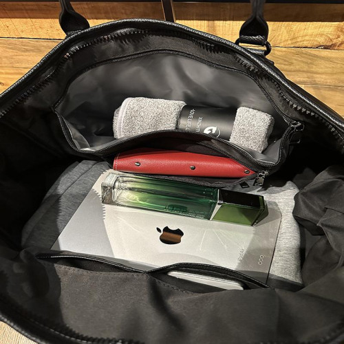 HANKESDUN頭層牛皮手提旅行包商務單肩斜後後背包出差包短途登機包