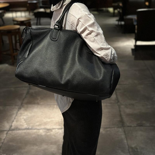 HANKESDUN頭層牛皮手提旅行包商務單肩斜後後背包出差包短途登機包