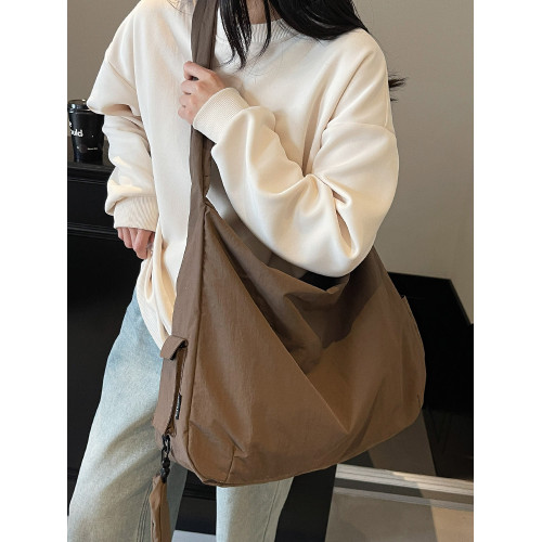 日系小衆慵懶風托特包女2026新款輕便帆布包大容量休閒通勤斜後後背包