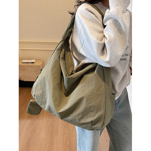 日系小衆慵懶風托特包女2026新款輕便帆布包大容量休閒通勤斜後後背包