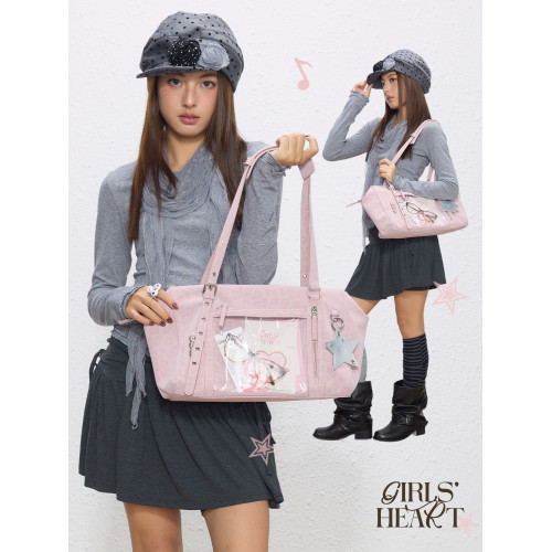 少女心球 軟吐司大痛包 超輕！大容量質感超好單肩斜背雙肩包