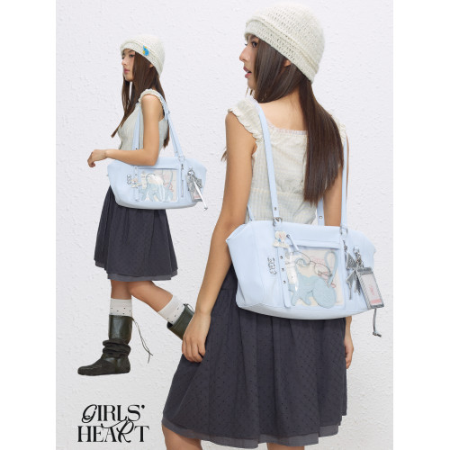 少女心球 軟吐司大痛包 超輕！大容量質感超好單肩斜背雙肩包