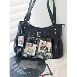 香蕉家原創設計龐克甜心痛包大容量大窗口塞娃紥穀甜酷百變單肩包