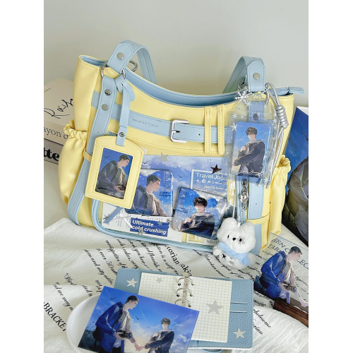 香蕉家原創設計龐克甜心痛包大容量大窗口塞娃紥穀甜酷百變單肩包