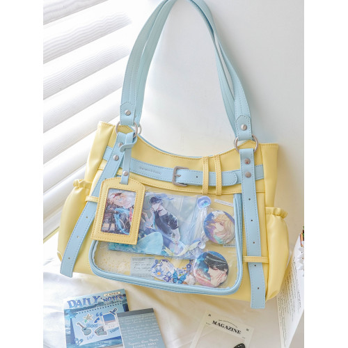 香蕉家原創設計龐克甜心痛包大容量大窗口塞娃紥穀甜酷百變單肩包