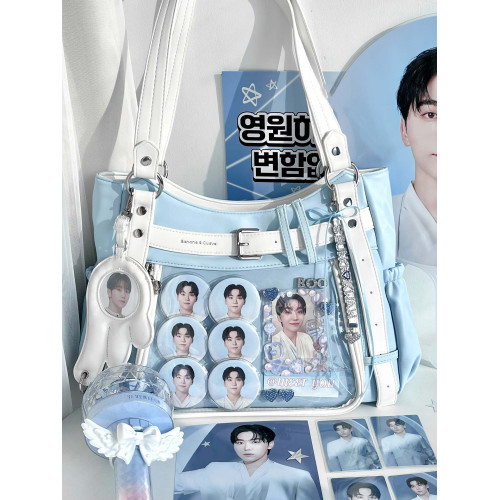 香蕉家原創設計龐克甜心痛包大容量大窗口塞娃紥穀甜酷百變單肩包