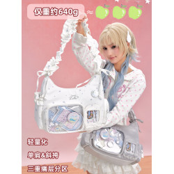 LOLA DESIGN眼睛女孩波士頓痛包 小食量韓系單肩斜背二次元穀子包