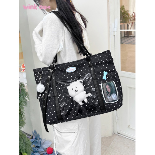 winkouv小食量追星演唱會暗格痛包斜後後背包大容量藏燈牌托特包娃包