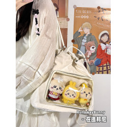 在逃邦尼二次元水波紋大容量3way痛包單肩斜背雙肩包10cm15cm娃包