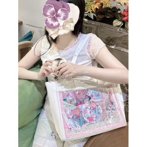 Baachoo原創斜背大食量痛層日常緞面通勤蝴蝶結托特大食量痛包