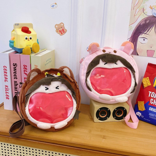 時光代理人陸光痛包喬苓程小時斜後後背包雙肩後後背包可愛玩偶少女書包女