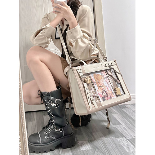 香蕉家原創設計捕夢畫廊雙面痛小卡鏈大食量痛包單肩斜背手提包秋