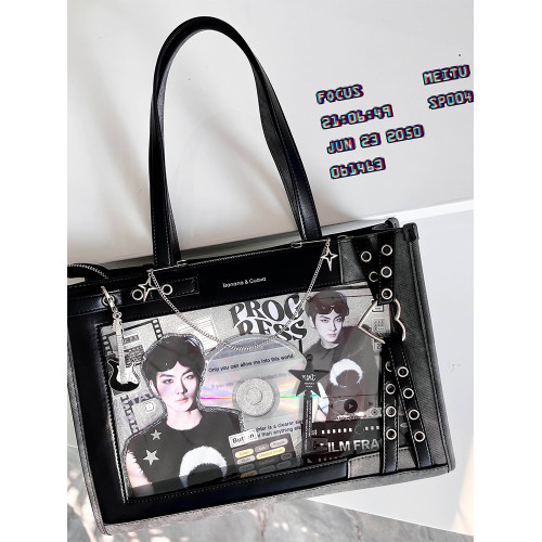 香蕉家原創設計捕夢畫廊雙面痛小卡鏈大食量痛包單肩斜背手提包秋