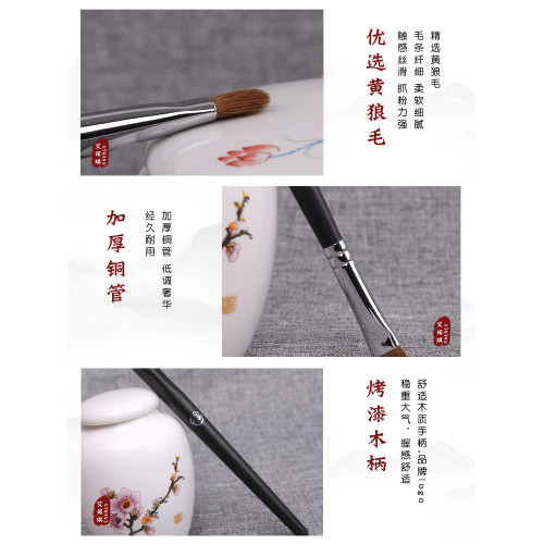 艾諾琪大師M115 眼線粉刷 黃狼毛眼線刷化妝刷美妝一支裝工具刷子