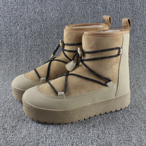 160歐元冬季厚底雪地靴女加絨抗寒保暖防滑時尚戶外靴中筒防潑水 160歐元冬季厚底雪地靴女加絨抗寒保暖防滑時尚戶外靴中筒防潑水