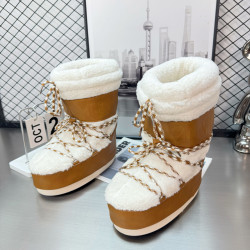 6cm小個子增高毛毛靴女防滑厚底冬季白色雪地靴加絨加厚東北棉靴
