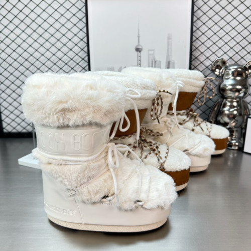 6cm小個子增高毛毛靴女防滑厚底冬季白色雪地靴加絨加厚東北棉靴