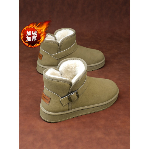 雪地靴女款冬季加絨東北大棉鞋2026新款防滑厚底保暖加厚灰色女鞋