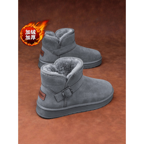 雪地靴女款冬季加絨東北大棉鞋2026新款防滑厚底保暖加厚灰色女鞋