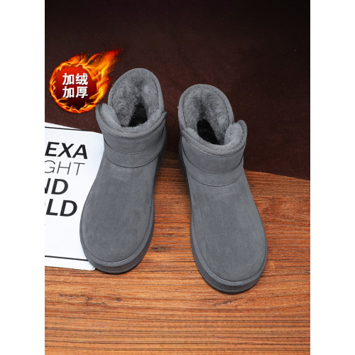 雪地靴女款冬季加絨東北大棉鞋2026新款防滑厚底保暖加厚灰色女鞋