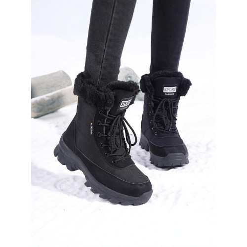 戶外雪地靴女新款冬季加絨加厚零下防寒厚底防水防滑東北棉鞋雪鞋