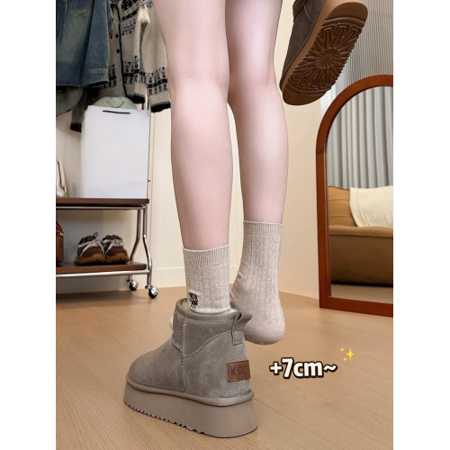 真皮厚底內增高毛毛雪地靴女冬季皮毛一體短靴加絨加厚小個子棉鞋 真皮厚底內增高毛毛雪地靴女冬季皮毛一體短靴加絨加厚小個子棉鞋