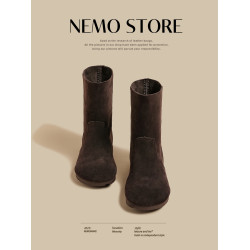 咖色勃肯短靴女2025秋冬新款復古加厚絨面百搭醜萌小衆短筒雪地靴