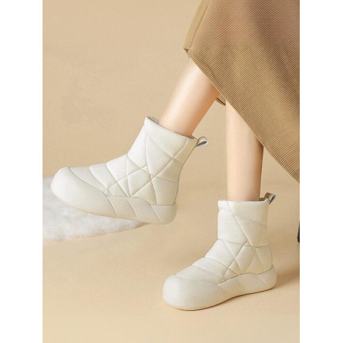 雪地棉女2026新款麵包冬季百搭加絨加厚短靴防水防滑東北棉鞋