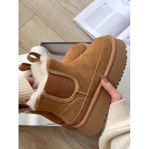 厚底雪地靴女2026冬季新款皮毛一體加絨加厚麵包鞋保暖東北大棉鞋