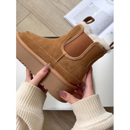 厚底雪地靴女2026冬季新款皮毛一體加絨加厚麵包鞋保暖東北大棉鞋