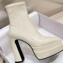 紅人鞋不累腳恨天高短靴女百搭小個子超高跟10cm秋冬防水台瘦瘦靴