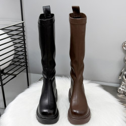 長筒靴女小個子不過膝長靴2025新款高跟7cm靴子秋冬加絨騎士靴