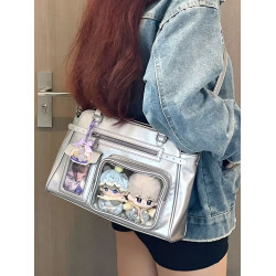 STYLENET原創機車風痛包學生上課通勤包二次元復古百搭雙肩斜後後背包